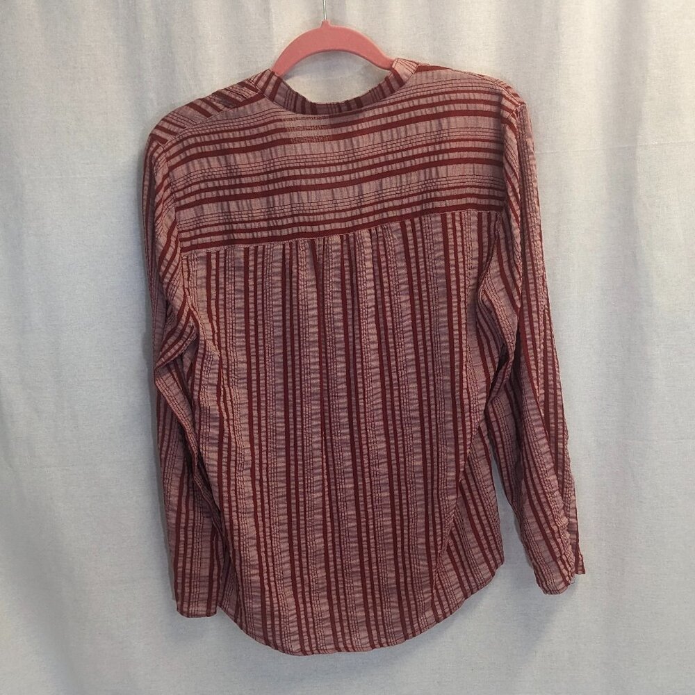 Ruby Rd. Size Small Red Striped Button Down - Picture 5 of 11